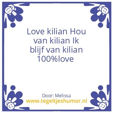 Tegeltje: Kilian