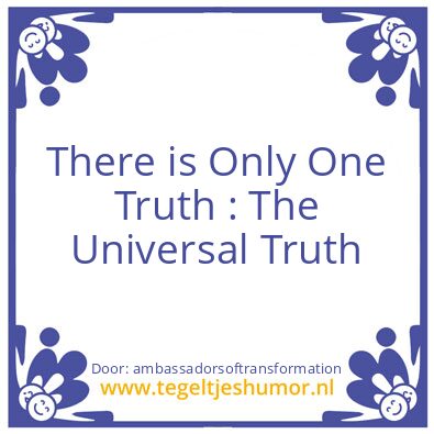 Tegeltje: Truth