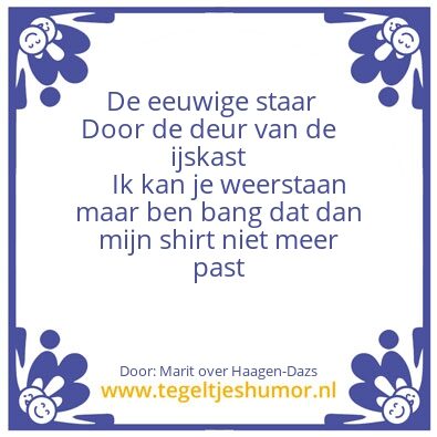 Tegeltje: Marit over Haagen-Dazs