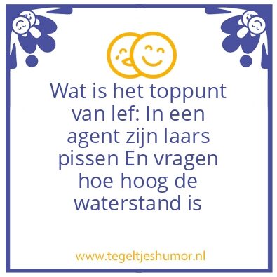 Tegeltje: Lef