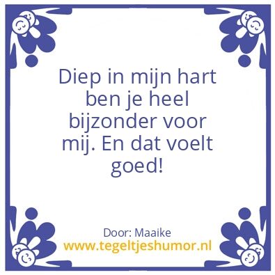 Tegeltje: Love