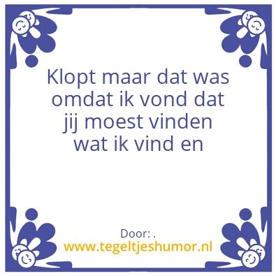 Tegeltje: .