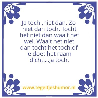 Tegeltje: JA TOCH!!