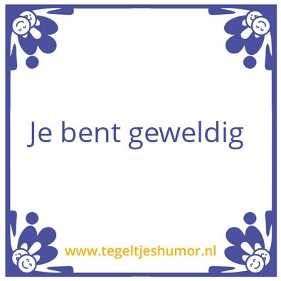Tegeltje: Anne Mieke