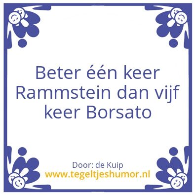 Tegeltje: ….
