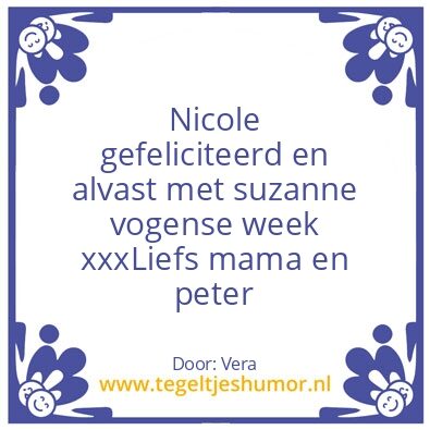 Tegeltje: Suzanne en Nicole