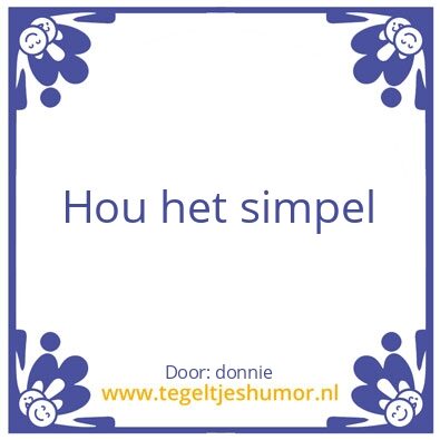 Tegeltje: mooi