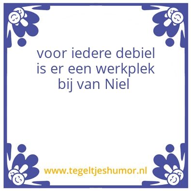 Tegeltje: gezocht