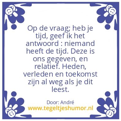 Tegeltje: Tijd
