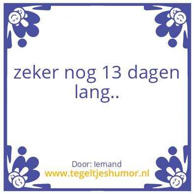 Tegeltje: Niemand