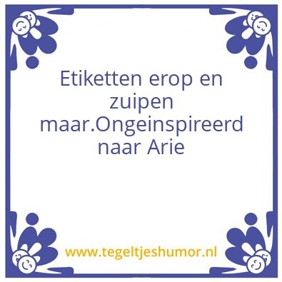 Tegeltje: Etiket