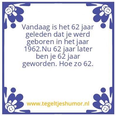 Tegeltje: 62
