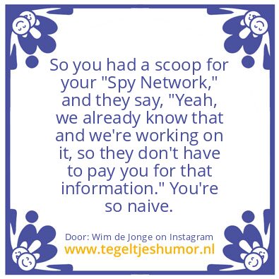 Tegeltje: Scoop !