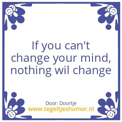 Tegeltje: Change