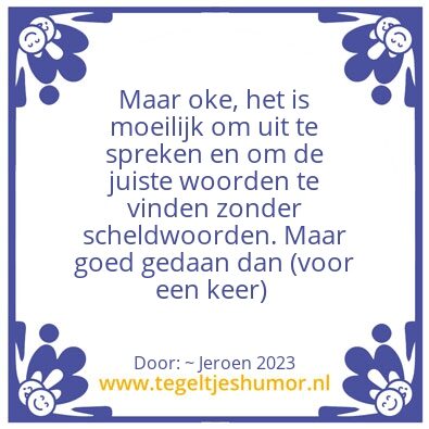 Tegeltje: Compliment