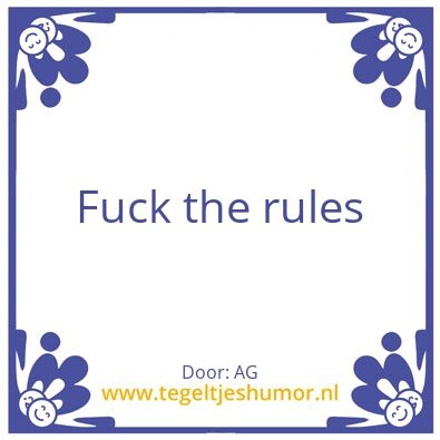 Tegeltje: Rules