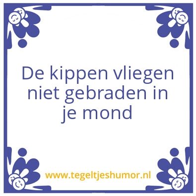 Tegeltje: Doorzetten