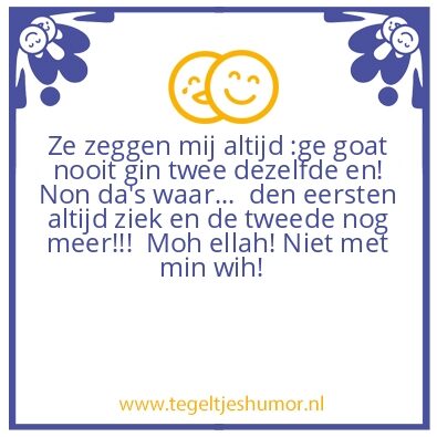 Tegeltje: twee dezelfde