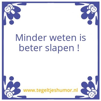 Tegeltje: Spreuk