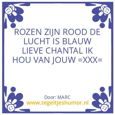 Tegeltje: Chantal