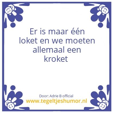 Tegeltje: Kroketloket