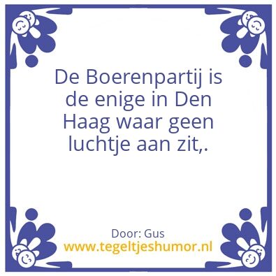 Tegeltje: Boerenpartij