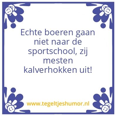 Tegeltje: boeren