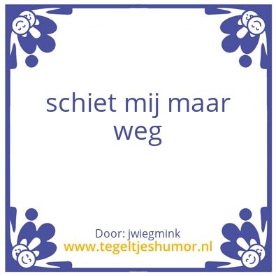 Tegeltje: humor