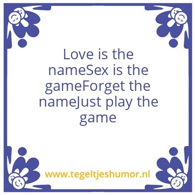 Tegeltje: Love