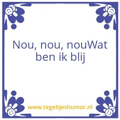 Tegeltje: Proef