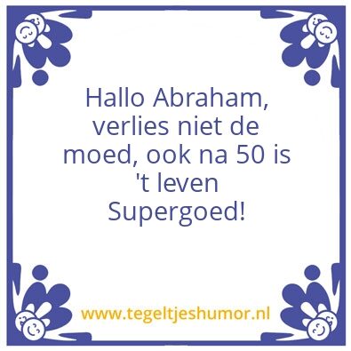 Tegeltje: Abraham