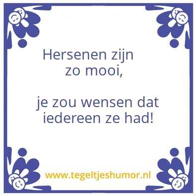 Tegeltje: Hersenen