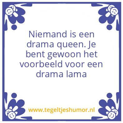 Tegeltje: Drama