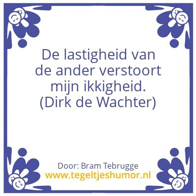Tegeltje: Verstoring