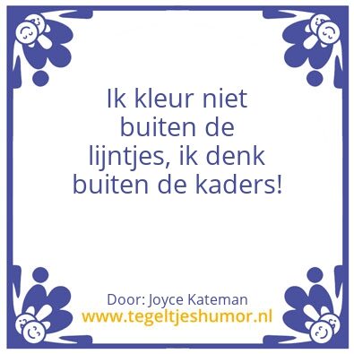 Tegeltje: Kaders