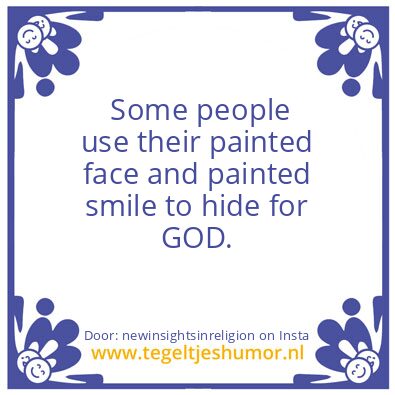 Tegeltje: painted face and painted smile