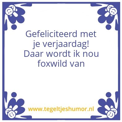 Tegeltje: Foxwild