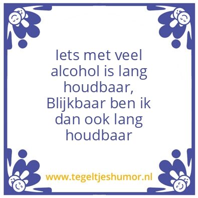 Tegeltje: Houdbaar
