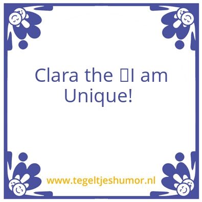Tegeltje: Tegeltje