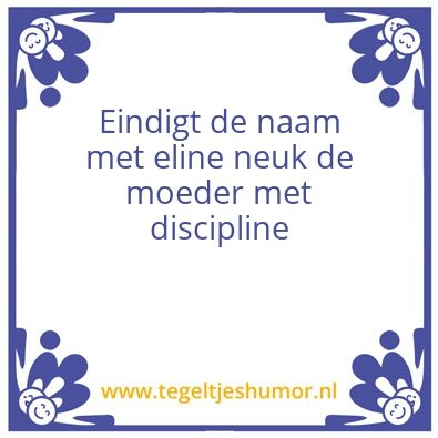 Tegeltje: biem