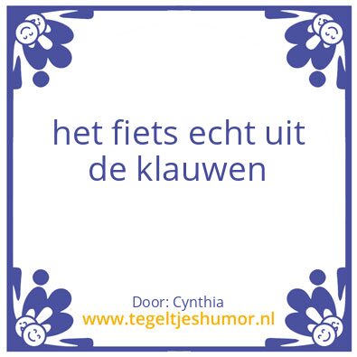 Tegeltje: cynthiawijsheid
