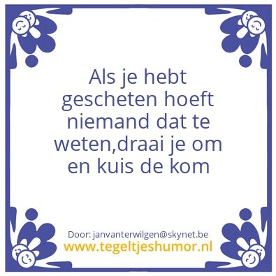 Tegeltje: Weetjes