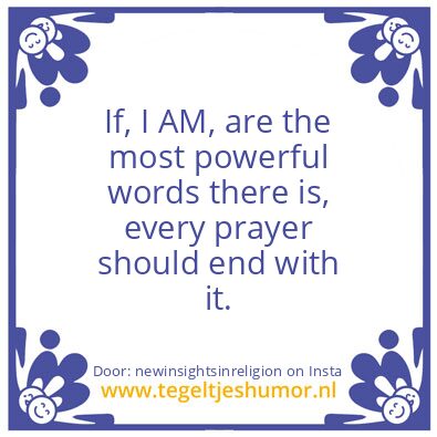 Tegeltje: I AM