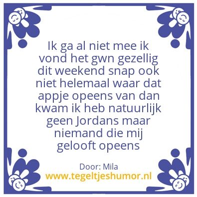 Tegeltje: Mila