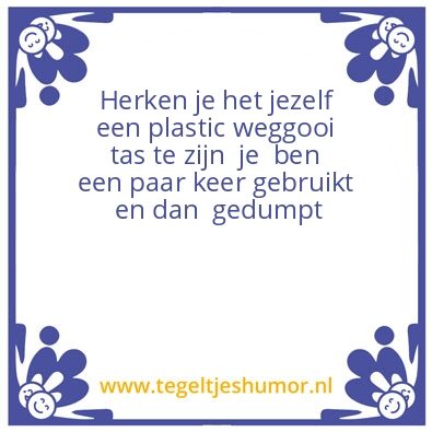 Tegeltje: Gedumpt