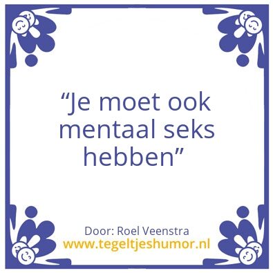 Tegeltje: Seks
