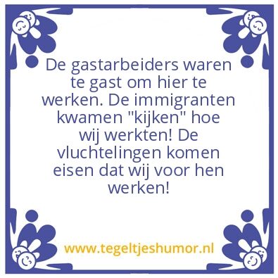 Tegeltje: DE KRACHT VAN DE HUMOR