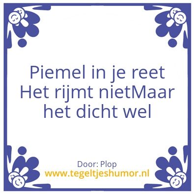 Tegeltje: Lekker he