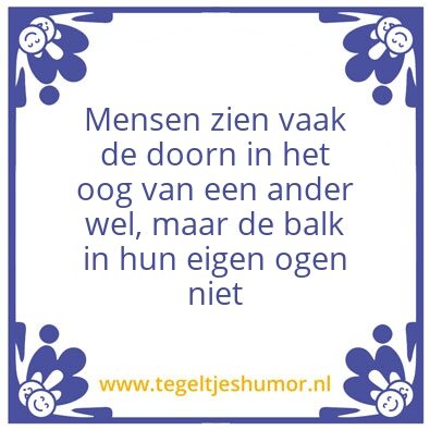 Tegeltje: Doorn en balk