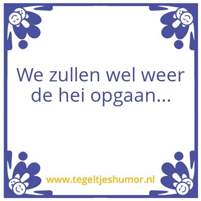 Tegeltje: Heidag